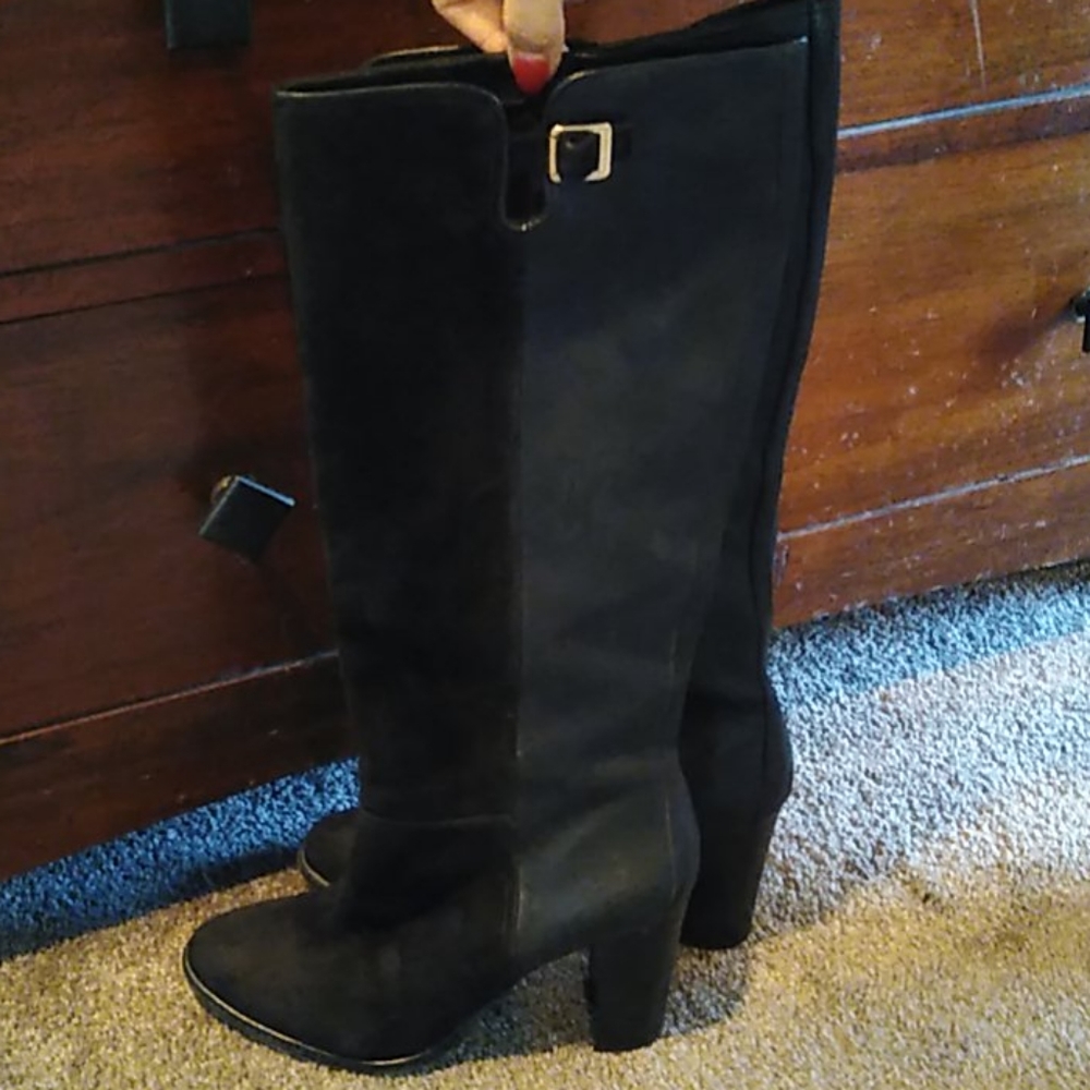 Vince Camuto black knee high boots